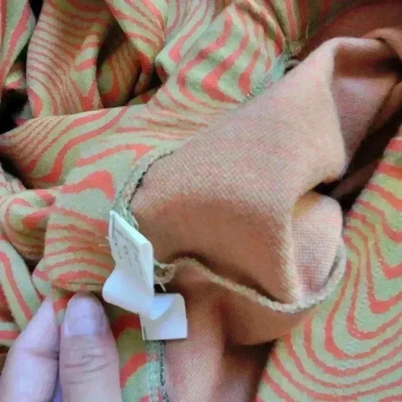 Beautiful! Pull & Bear Printed Flares - Size XS Dark Lime / Orange Color - Picture 4 of 8